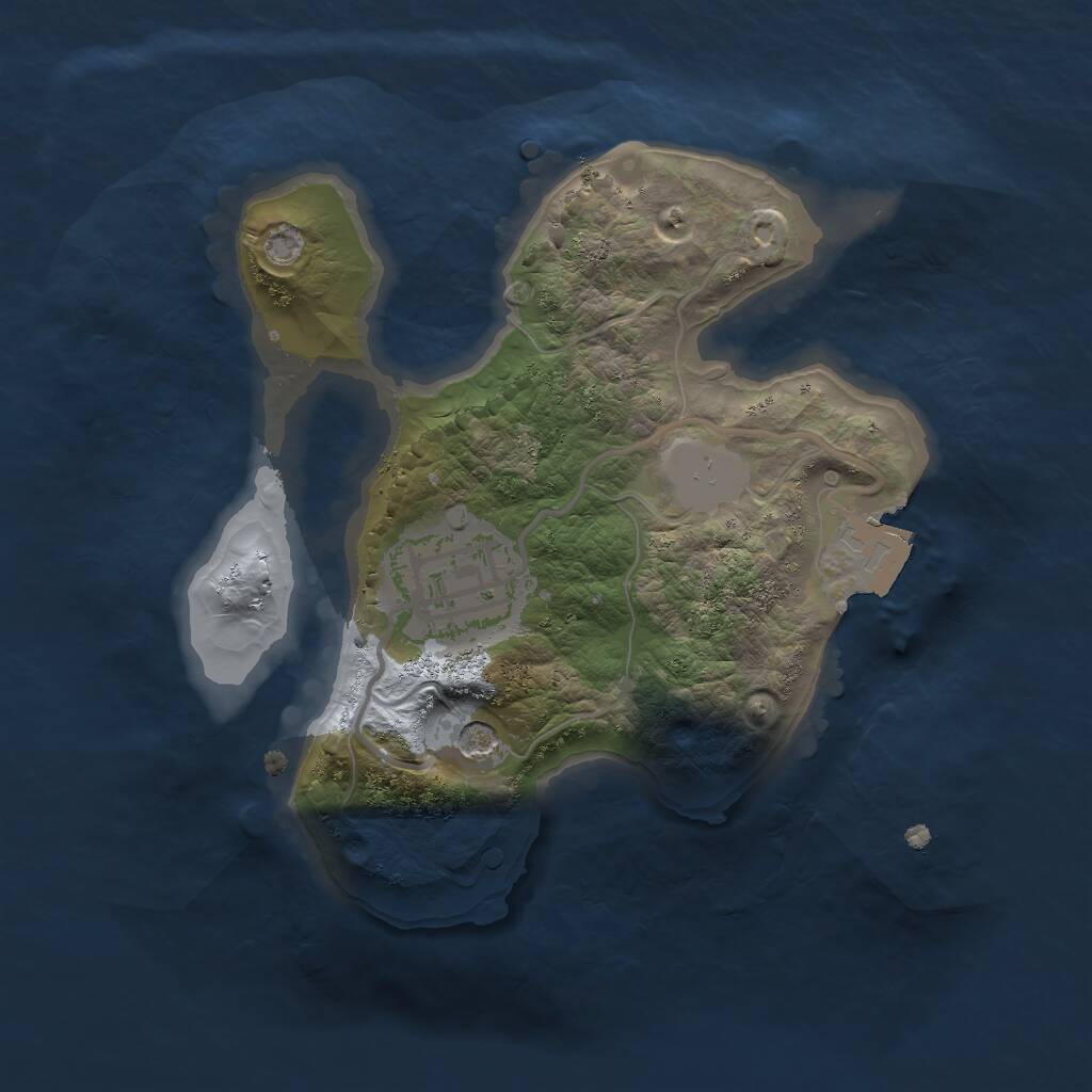Rust Map: Procedural Map, Size: 1800, Seed: 66666, 3 Monuments