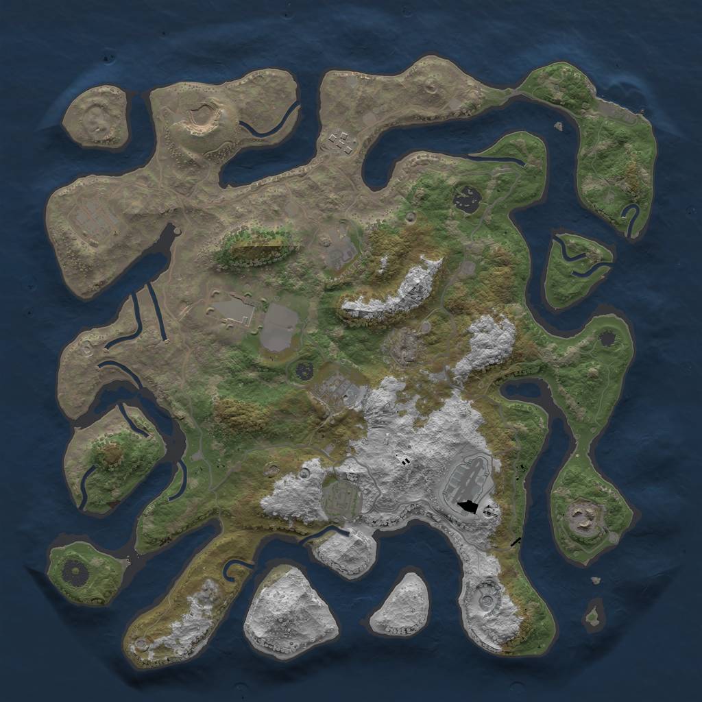 Rust Map: Procedural Map, Size: 4000, Seed: 1632482994, 14 Monuments