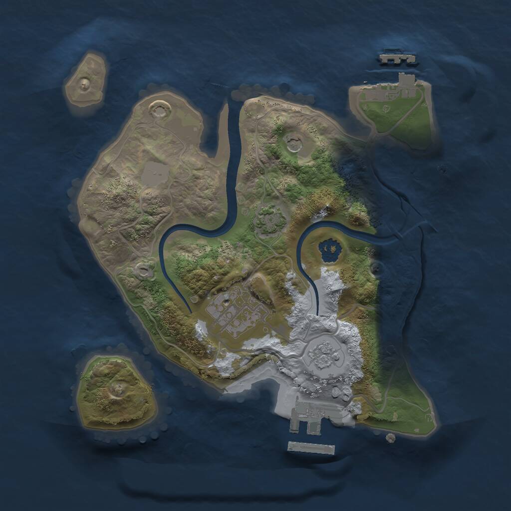 Rust Map: Procedural Map, Size: 2200, Seed: 56, 7 Monuments