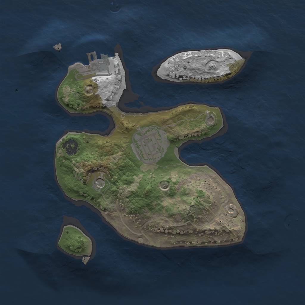 Rust Map: Procedural Map, Size: 2000, Seed: 742805, 5 Monuments