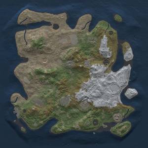 Thumbnail Rust Map: Procedural Map, Size: 3750, Seed: 4, 16 Monuments