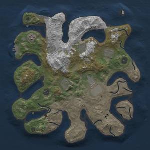 Thumbnail Rust Map: Procedural Map, Size: 3500, Seed: 30052113, 14 Monuments