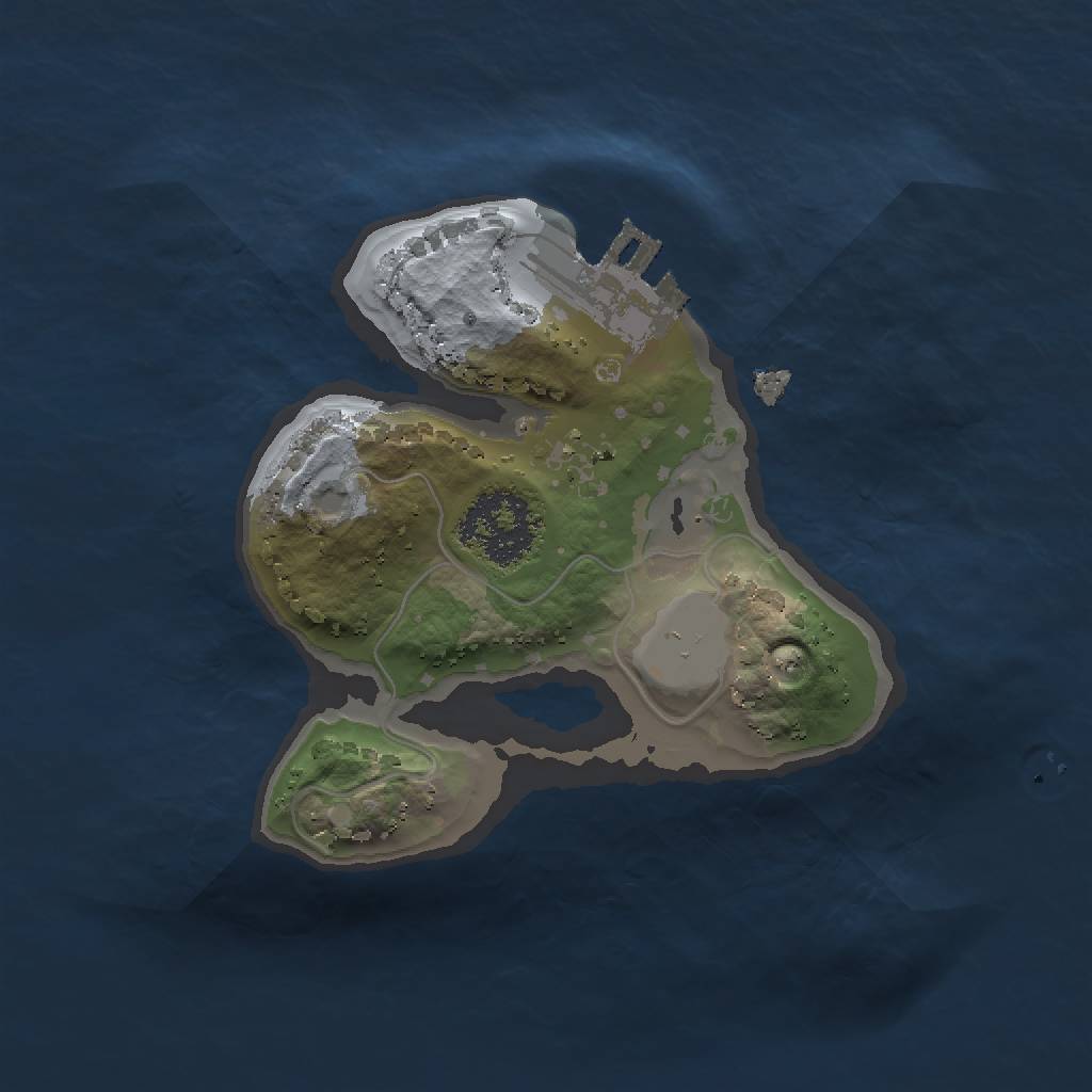 Rust Map: Procedural Map, Size: 1500, Seed: 759519, 4 Monuments