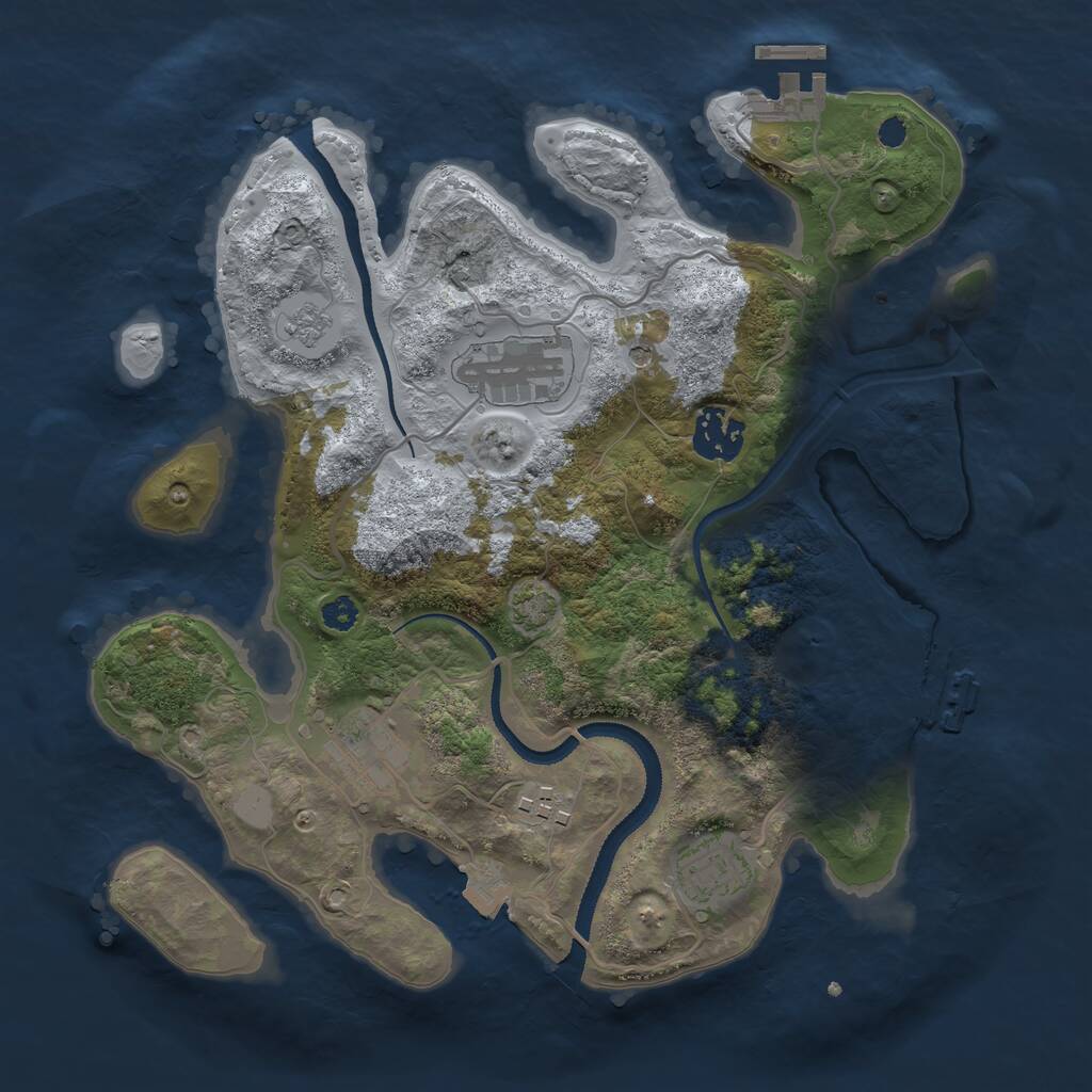 Rust Map: Procedural Map, Size: 3100, Seed: 1313, 11 Monuments