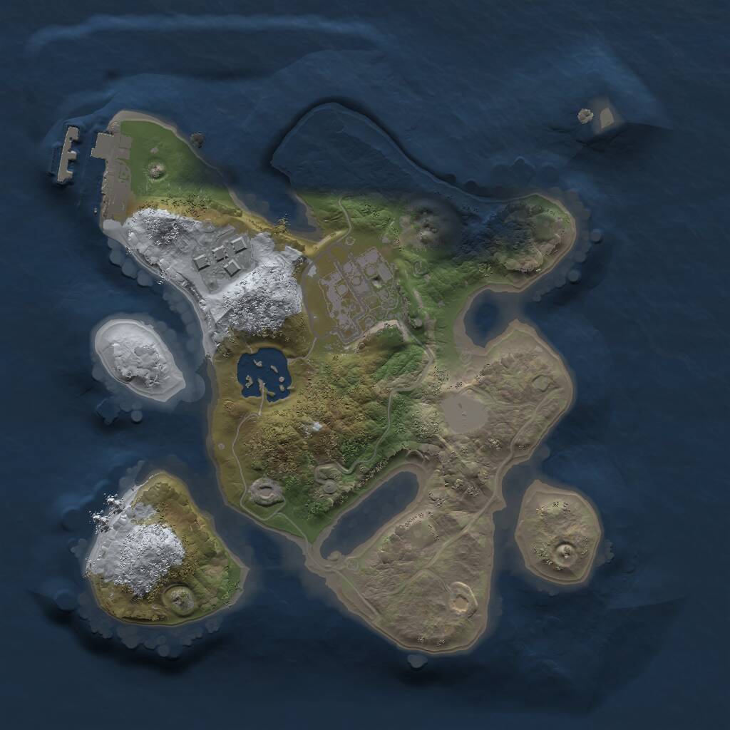 Rust Map: Procedural Map, Size: 2000, Seed: 4563, 5 Monuments