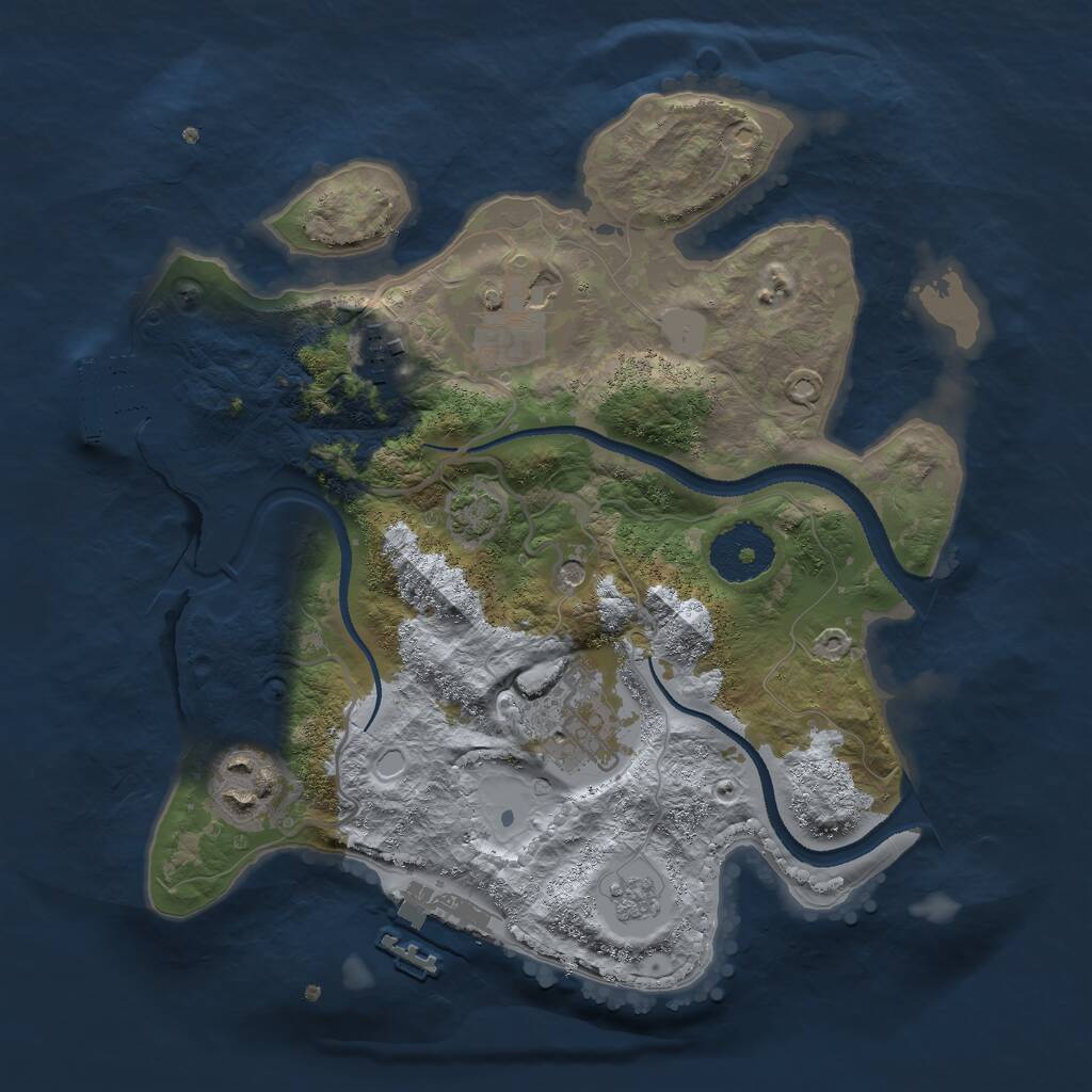 Rust Map: Procedural Map, Size: 2700, Seed: 227436273, 10 Monuments