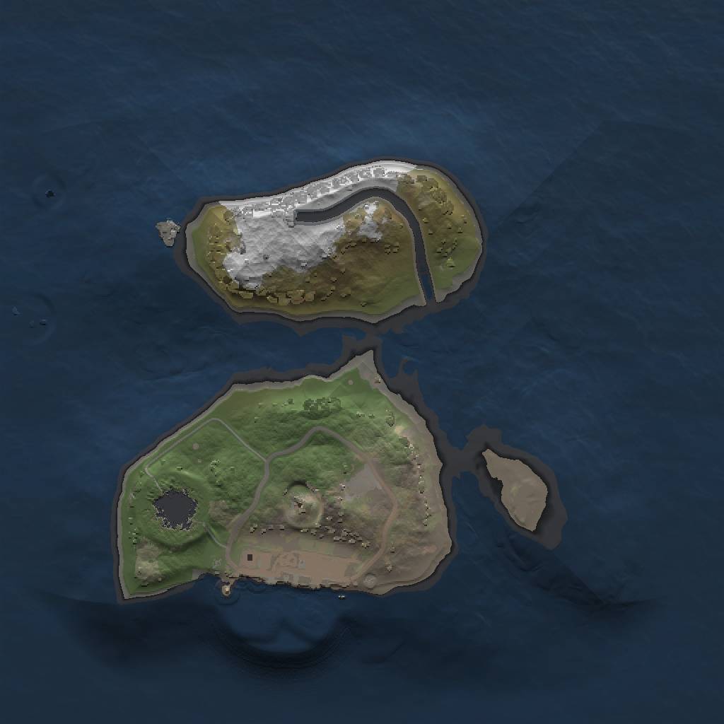 Rust Map: Procedural Map, Size: 1500, Seed: 577255, 3 Monuments