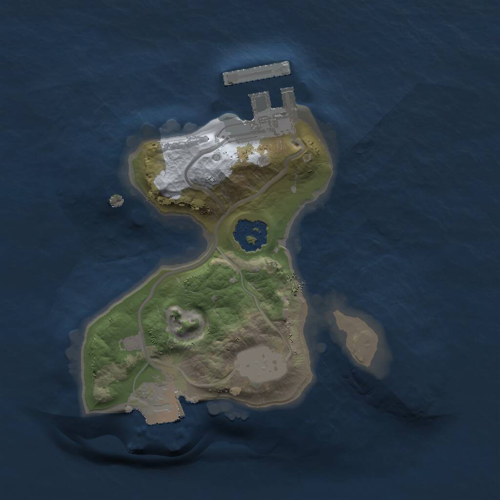 Rust Map: Procedural Map, Size: 1500, Seed: 577255, 2 Monuments