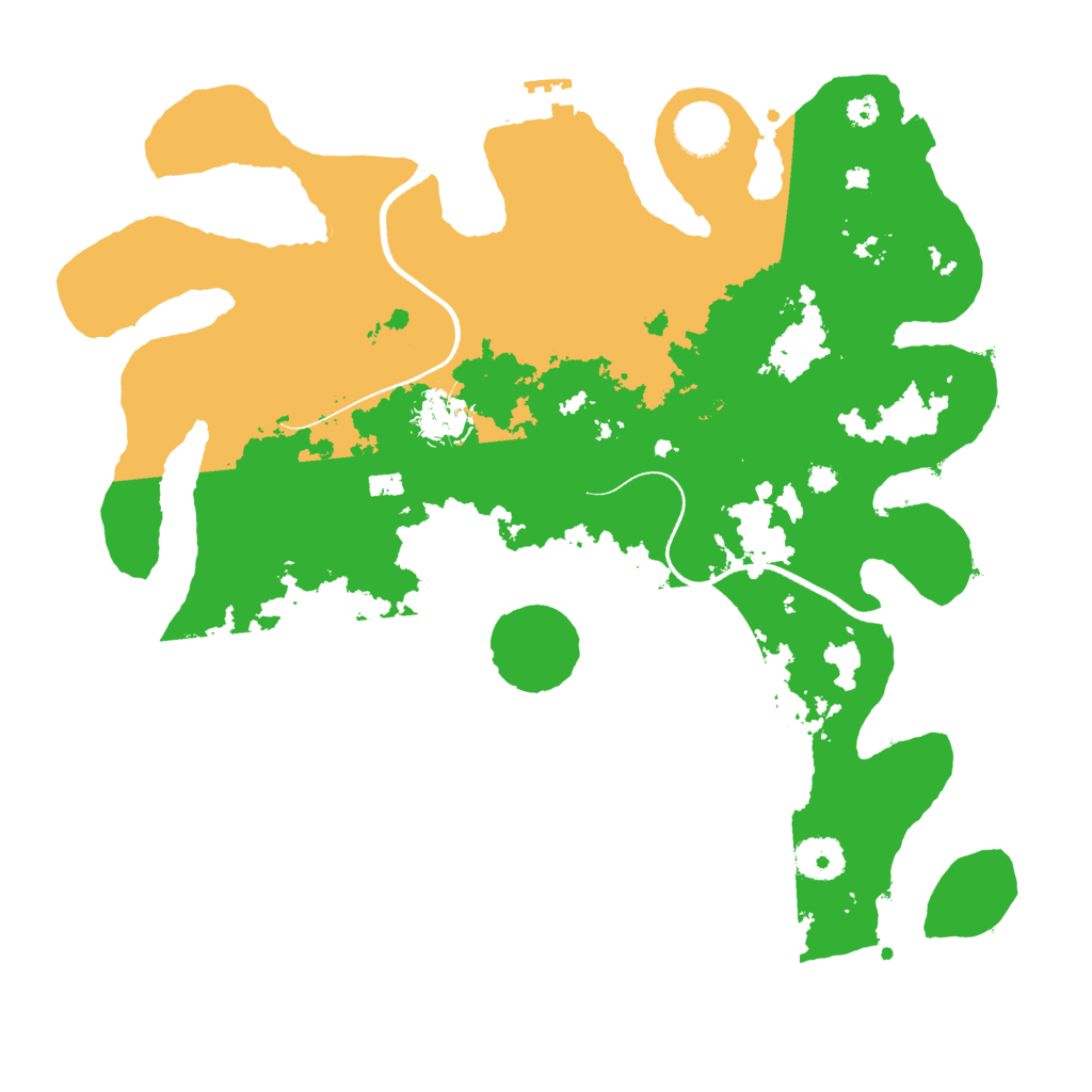 Biome Rust Map: Procedural Map, Size: 3500, Seed: 498431