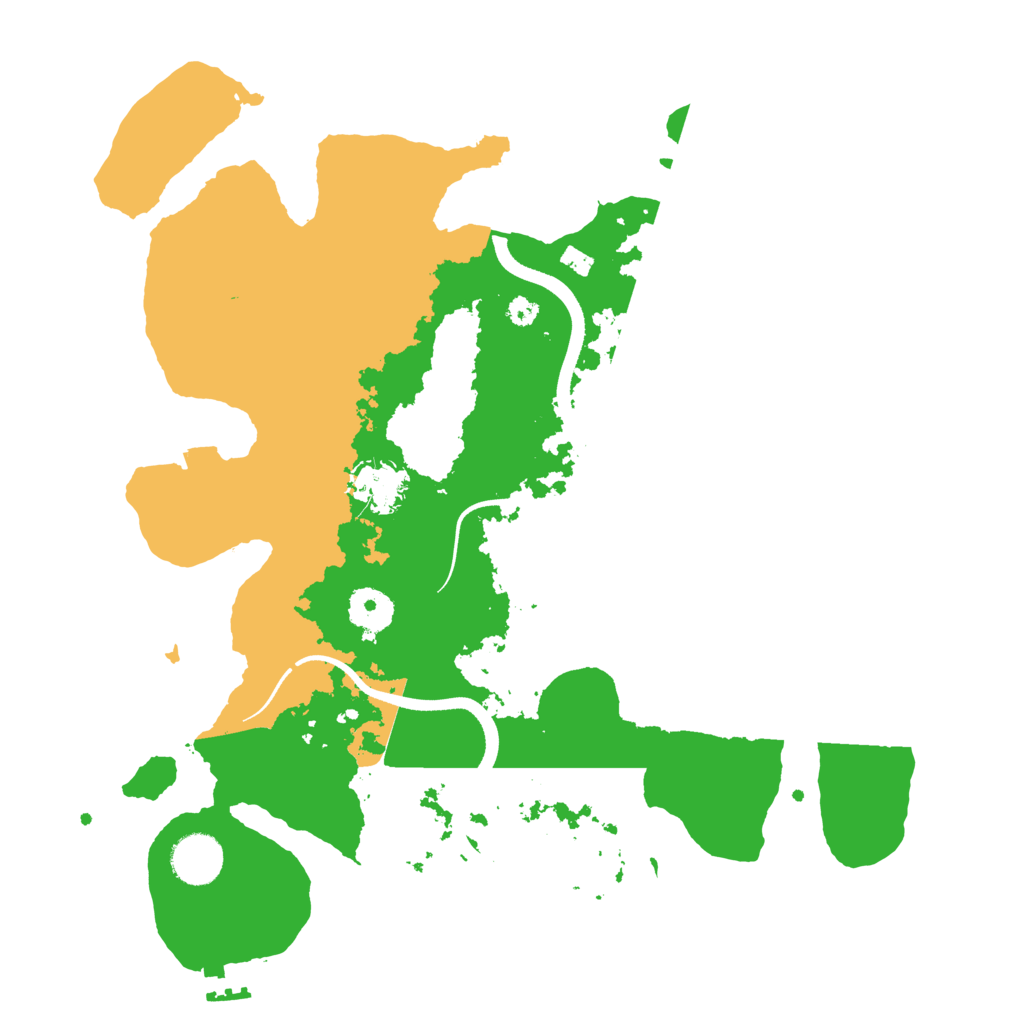 Biome Rust Map: Procedural Map, Size: 3500, Seed: 498183