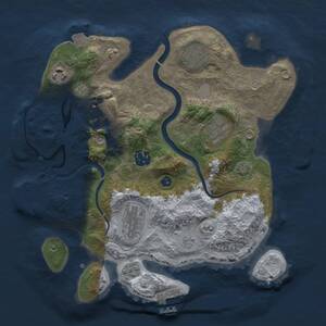 Thumbnail Rust Map: Procedural Map, Size: 3000, Seed: 88427, 13 Monuments
