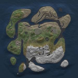 Thumbnail Rust Map: Procedural Map, Size: 3000, Seed: 88427, 7 Monuments