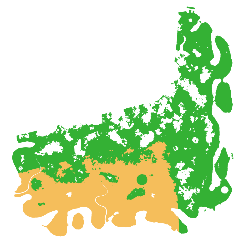 Biome Rust Map: Procedural Map, Size: 6000, Seed: 1235079376