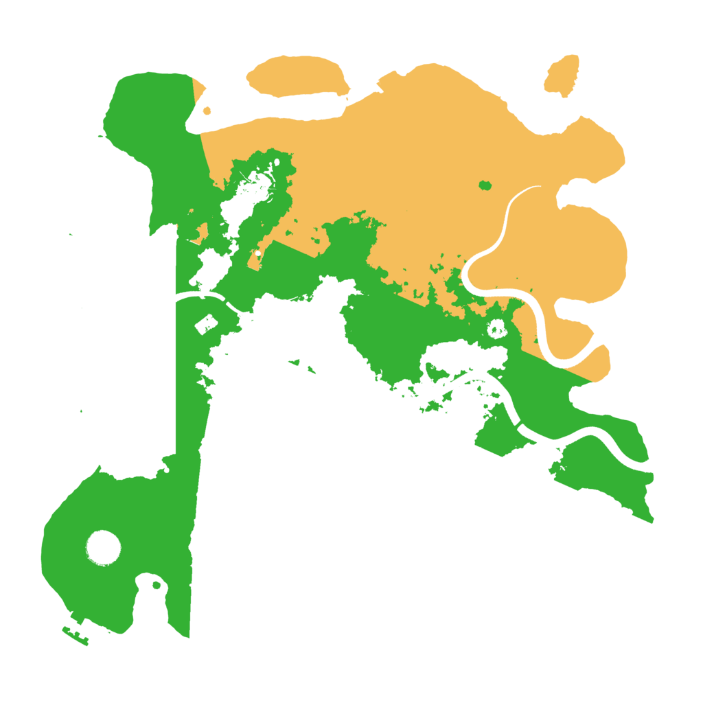 Biome Rust Map: Procedural Map, Size: 3600, Seed: 496838