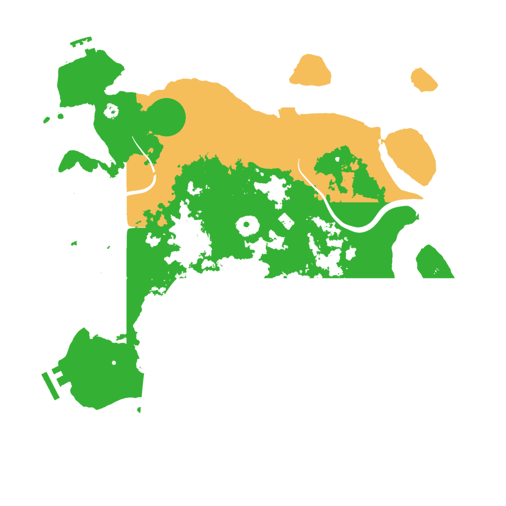 Biome Rust Map: Procedural Map, Size: 3500, Seed: 126970