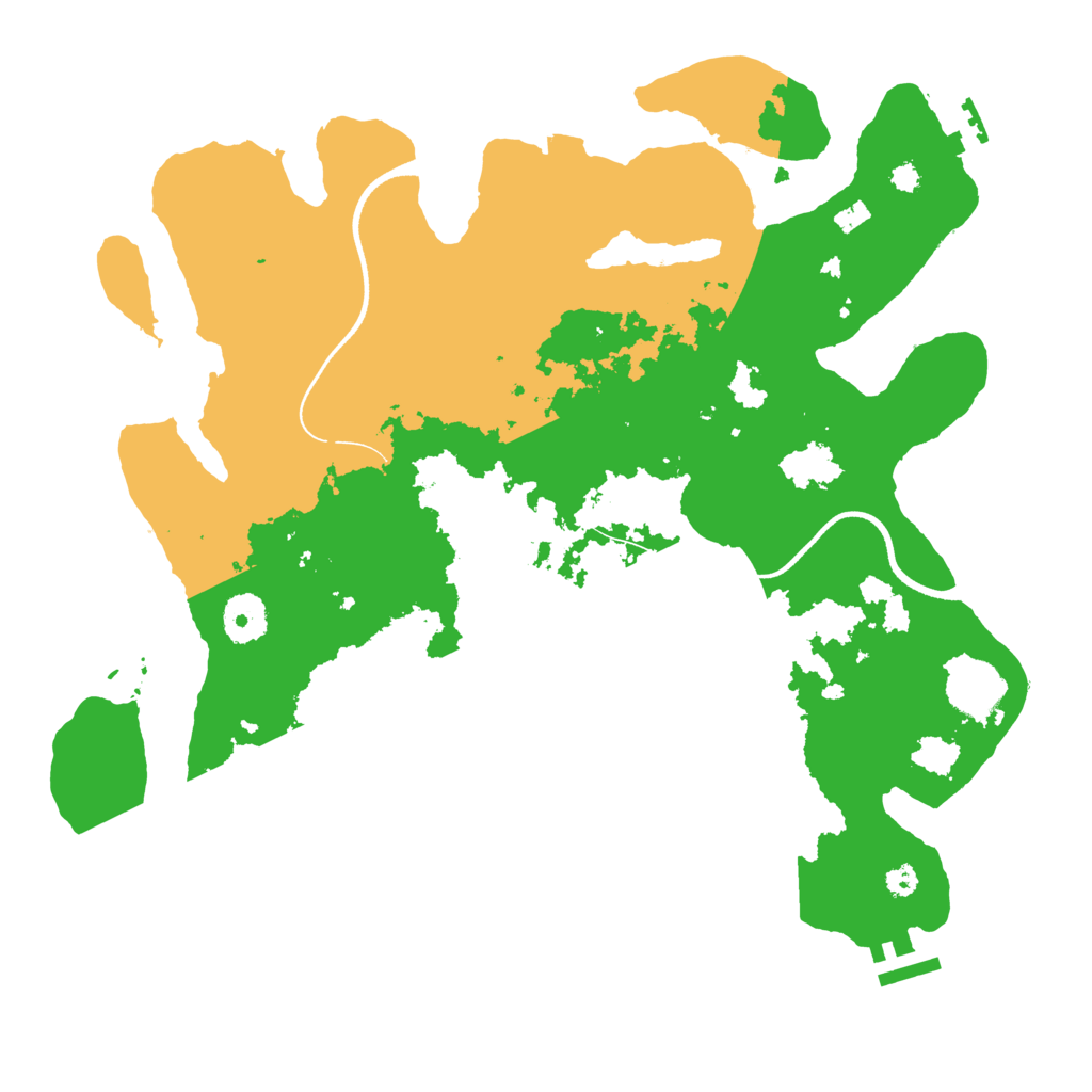 Biome Rust Map: Procedural Map, Size: 3500, Seed: 354351