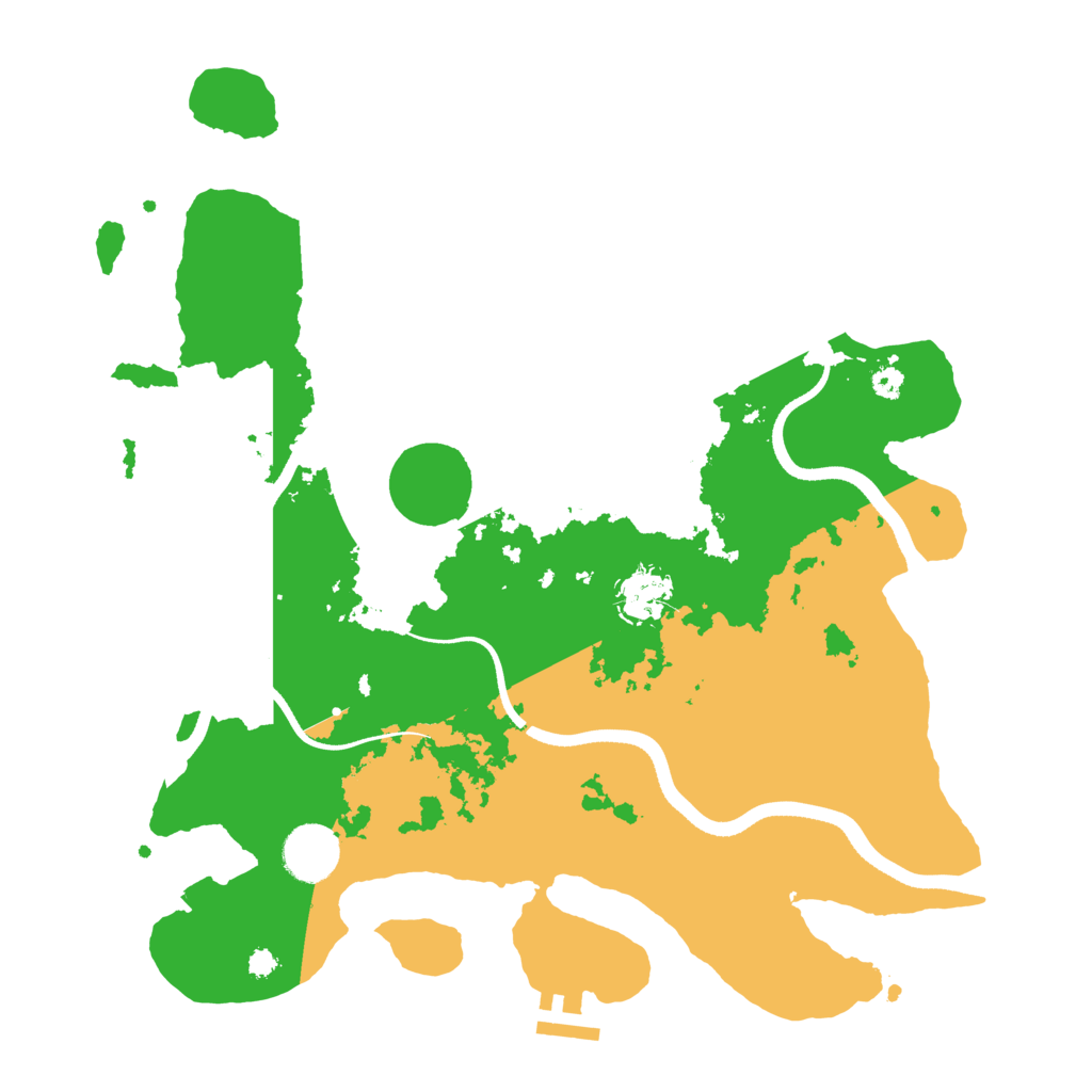 Biome Rust Map: Procedural Map, Size: 3500, Seed: 128359
