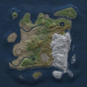 Thumbnail Rust Map: Procedural Map, Size: 2700, Seed: 1986, 7 Monuments