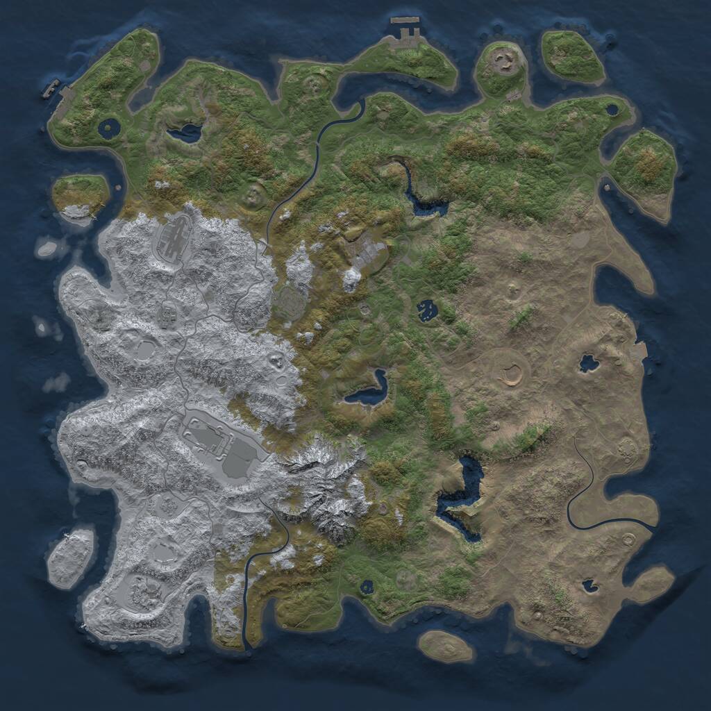 Rust Map: Procedural Map, Size: 5000, Seed: 41517710, 15 Monuments