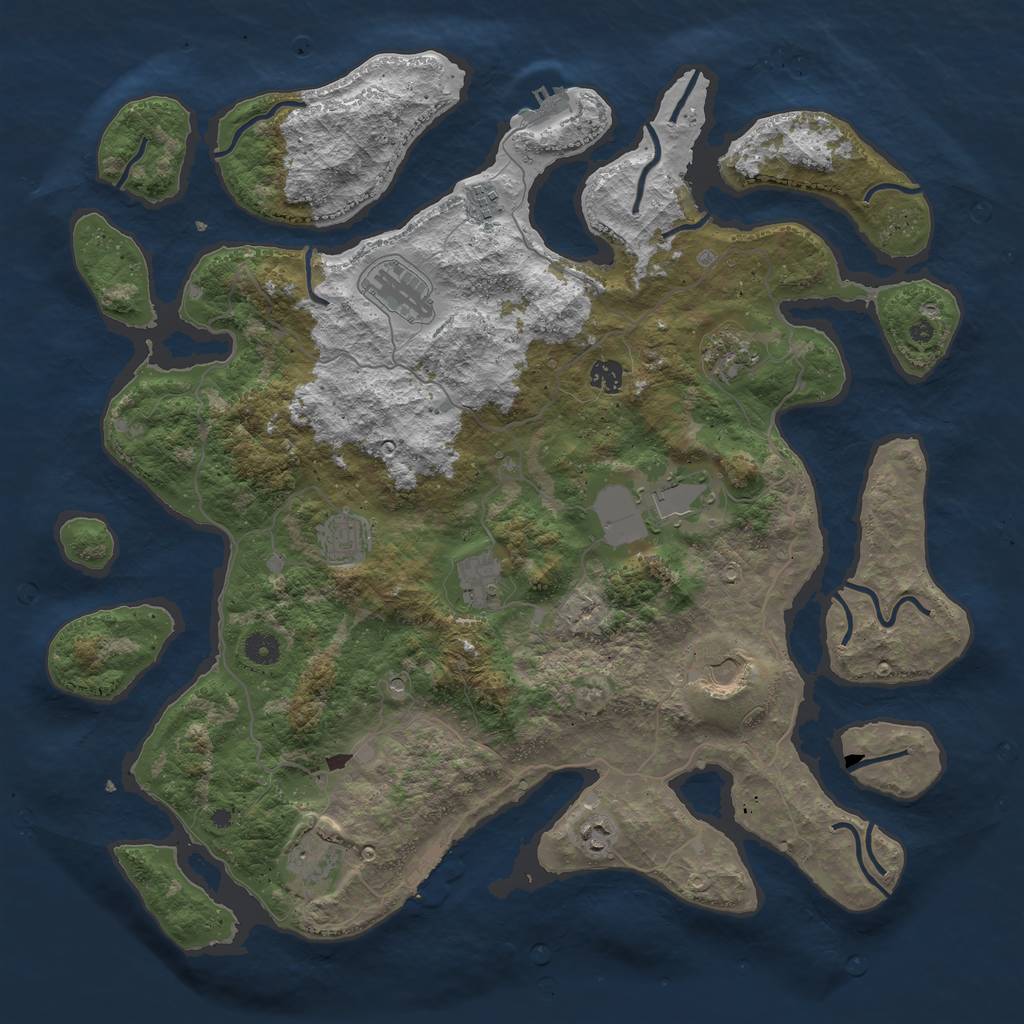 Rust Map: Procedural Map, Size: 4500, Seed: 959699, 15 Monuments