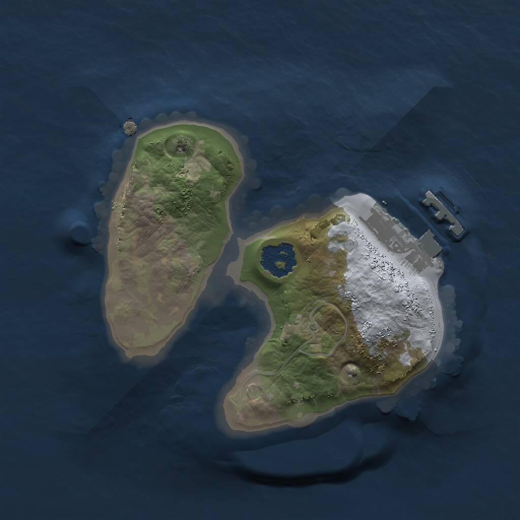 Rust Map: Procedural Map, Size: 1500, Seed: 1756422231, 2 Monuments