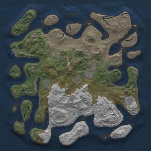 Thumbnail Rust Map: Procedural Map, Size: 4500, Seed: 118, 15 Monuments