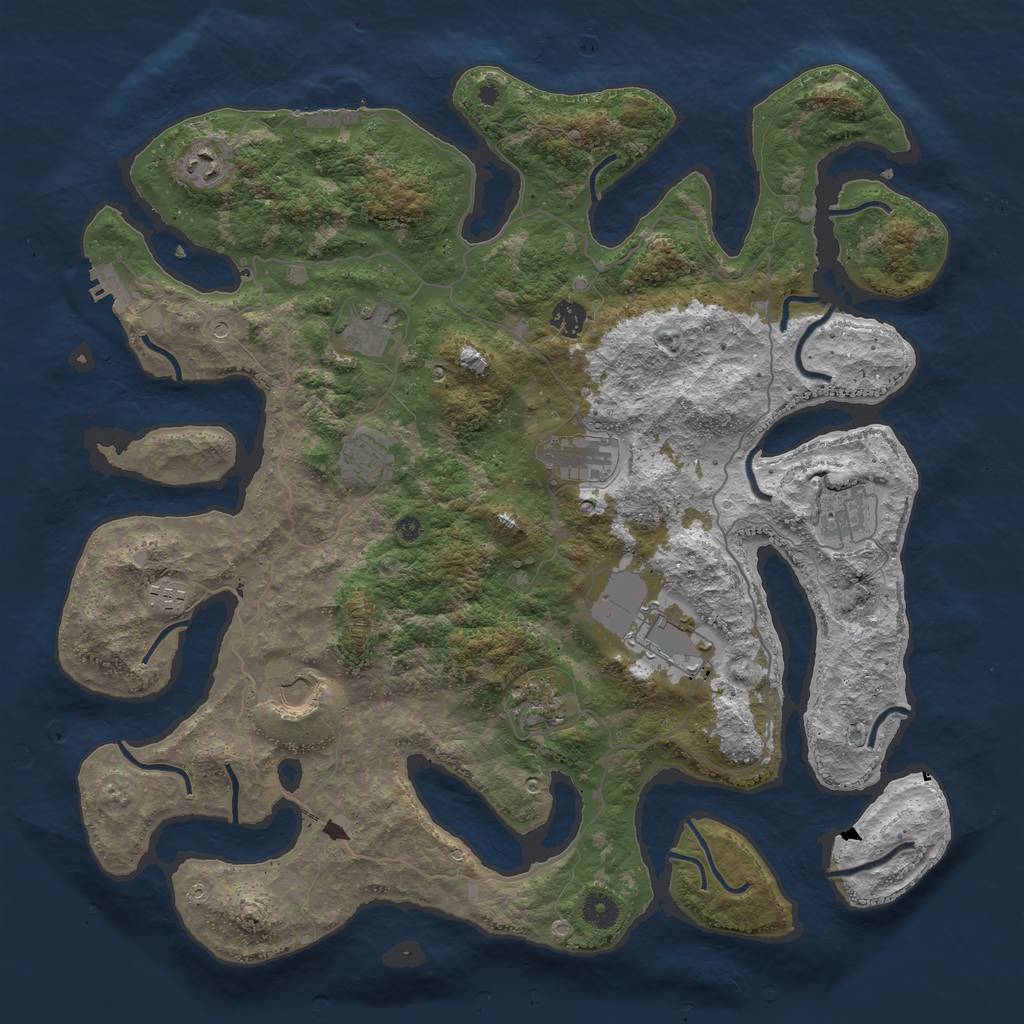 Rust Map: Procedural Map, Size: 4300, Seed: 24062021, 15 Monuments