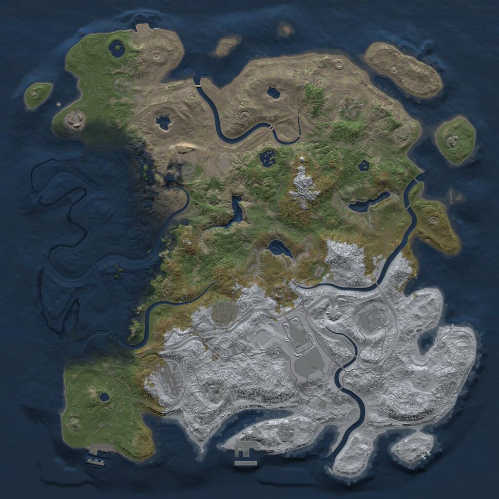 Rust Map: Procedural Map, Size: 4500, Seed: 943797, 15 Monuments