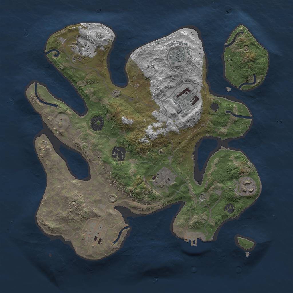 Rust Map: Procedural Map, Size: 3000, Seed: 1433629715, 11 Monuments