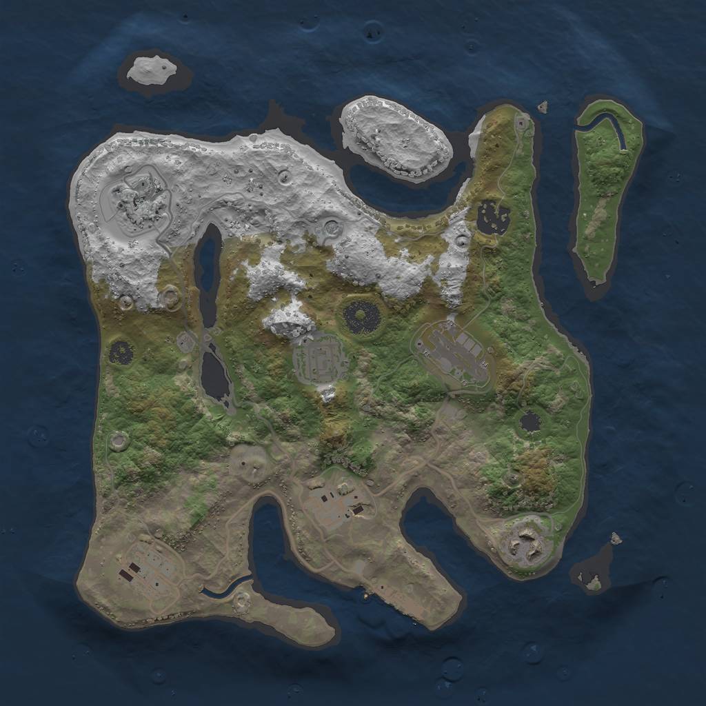 Rust Map: Procedural Map, Size: 3000, Seed: 211566157, 11 Monuments
