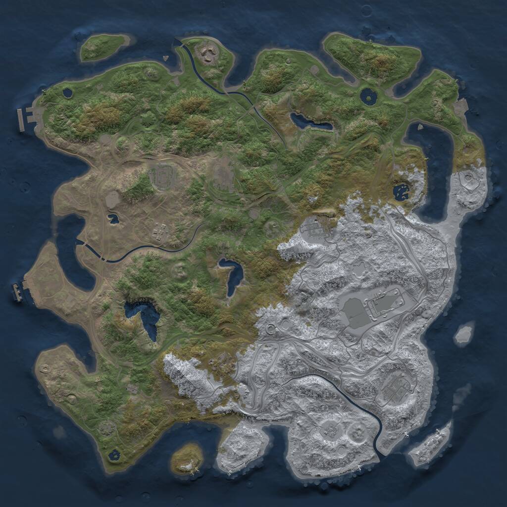 Rust Map: Procedural Map, Size: 4500, Seed: 180574000, 15 Monuments