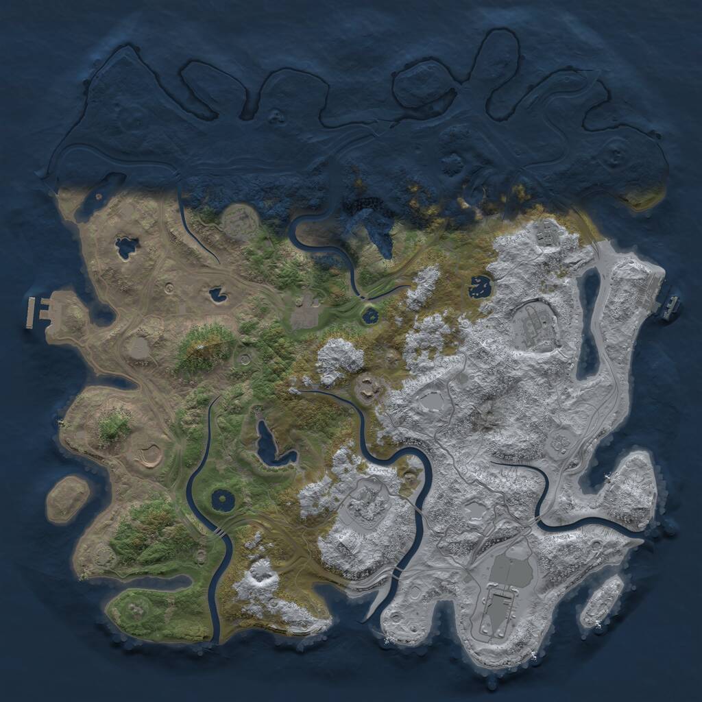 Rust Map: Procedural Map, Size: 4500, Seed: 332761, 15 Monuments
