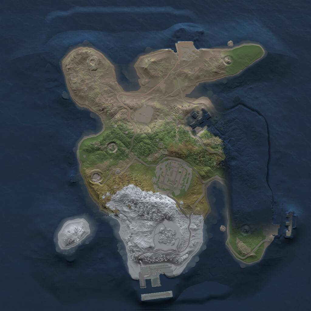 Rust Map: Procedural Map, Size: 2000, Seed: 905049129, 6 Monuments