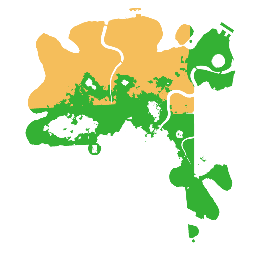 Biome Rust Map: Procedural Map, Size: 3500, Seed: 48911