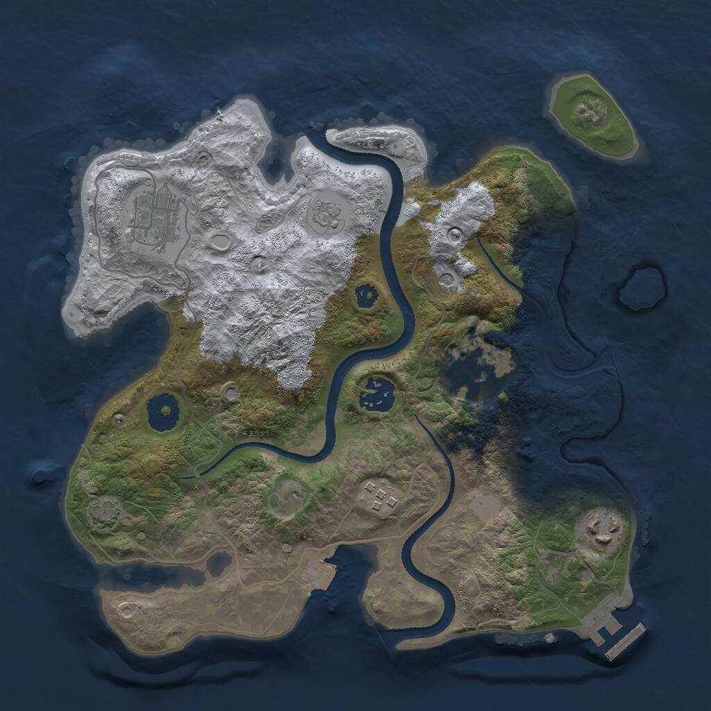 Rust Map: Procedural Map, Size: 3000, Seed: 269059181, 10 Monuments