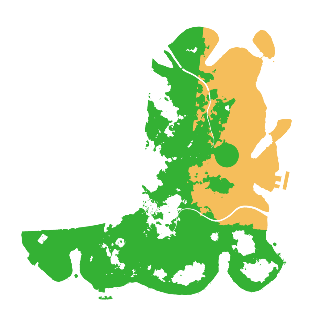 Biome Rust Map: Procedural Map, Size: 3500, Seed: 107434