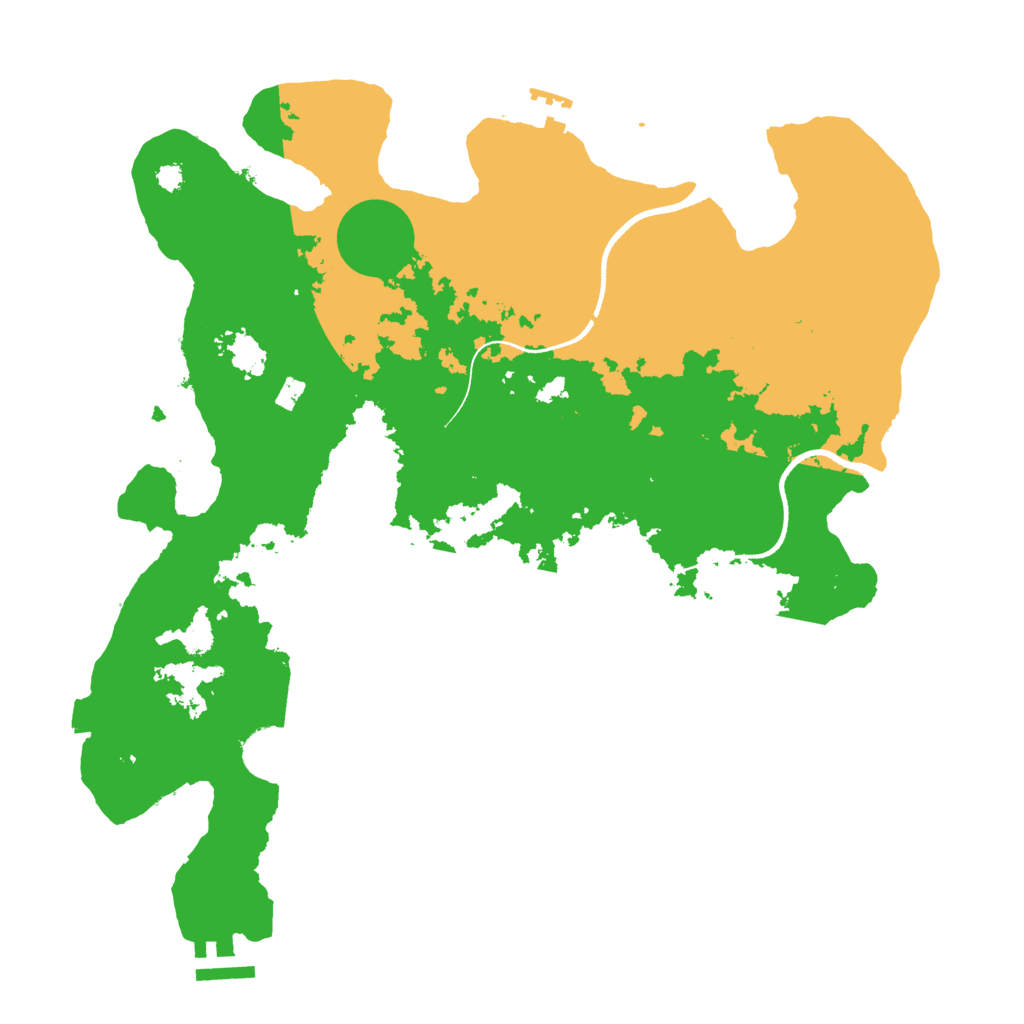 Biome Rust Map: Procedural Map, Size: 3500, Seed: 736345