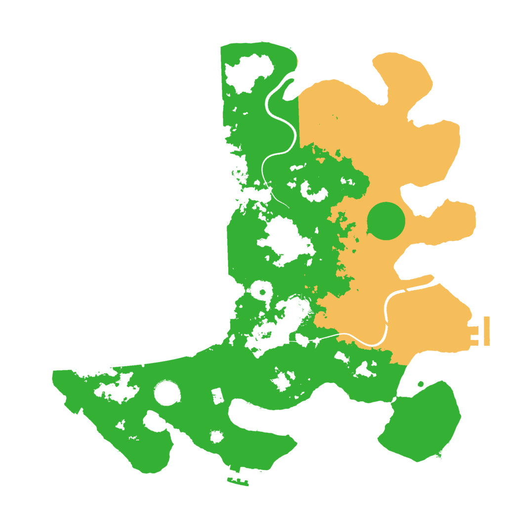 Biome Rust Map: Procedural Map, Size: 3500, Seed: 745391