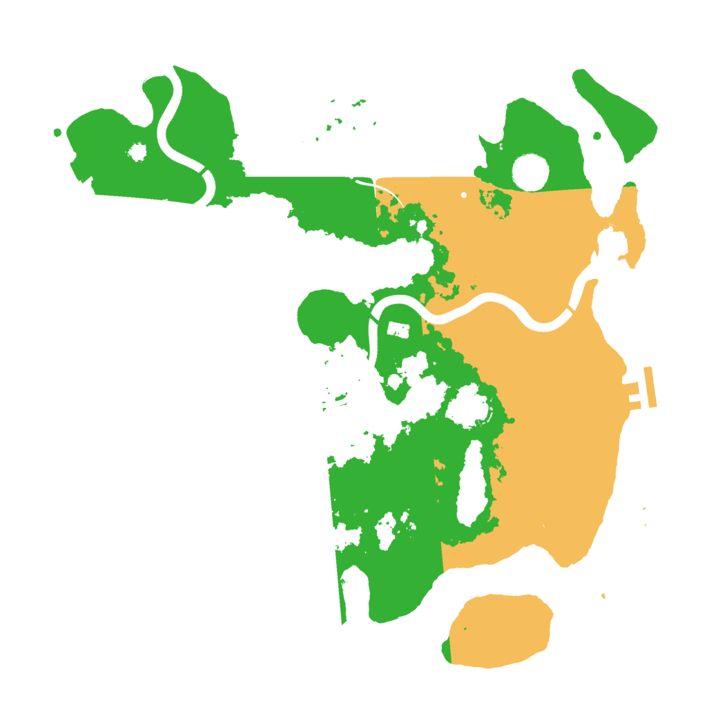 Biome Rust Map: Procedural Map, Size: 3500, Seed: 843451