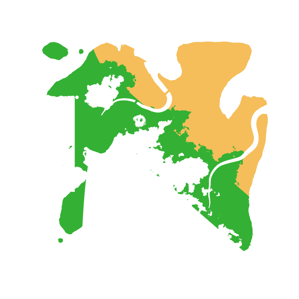 Biome Rust Map: Procedural Map, Size: 2500, Seed: 306288
