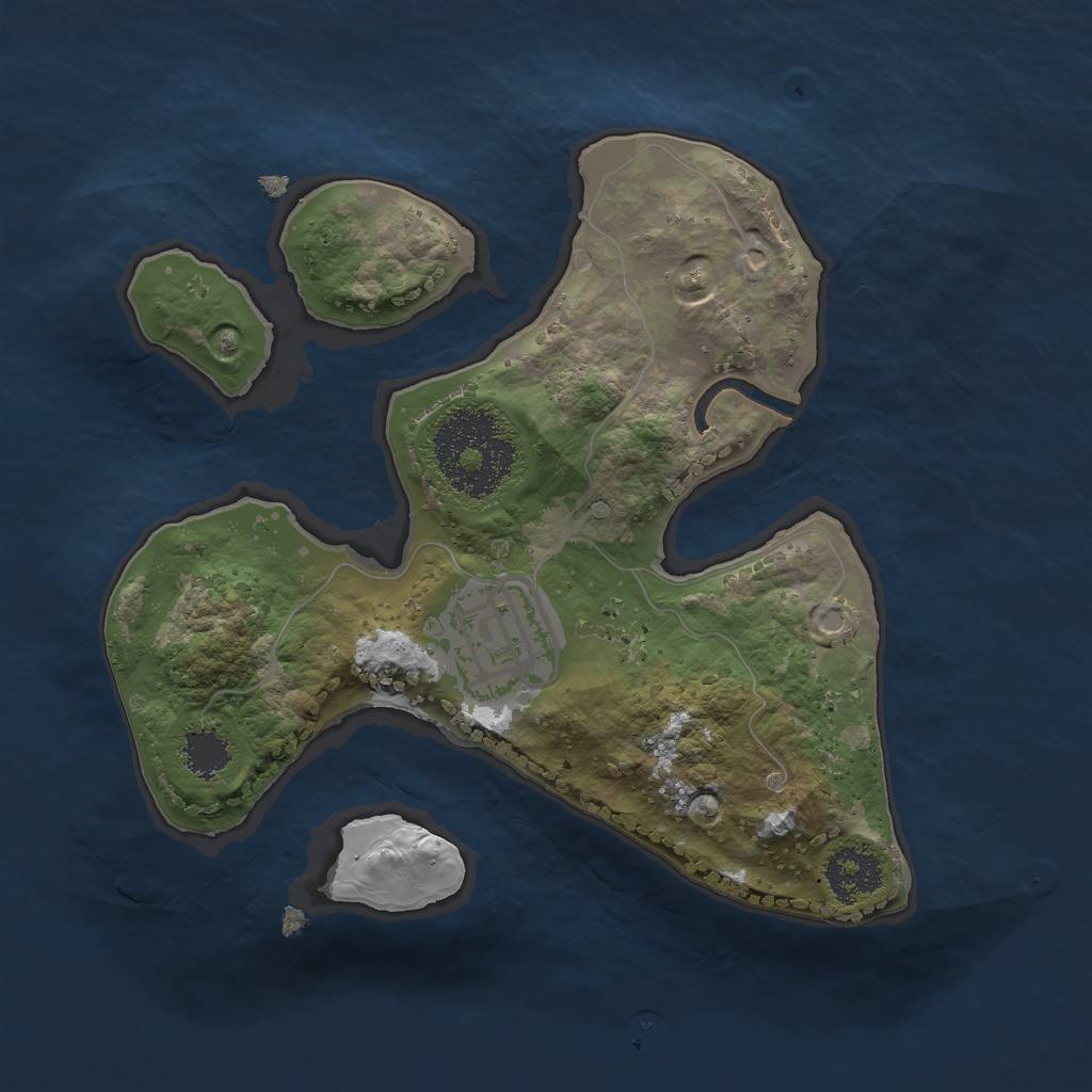 Rust Map: Procedural Map, Size: 2000, Seed: 13375397, 3 Monuments