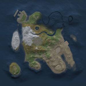 Thumbnail Rust Map: Procedural Map, Size: 2300, Seed: 2, 4 Monuments
