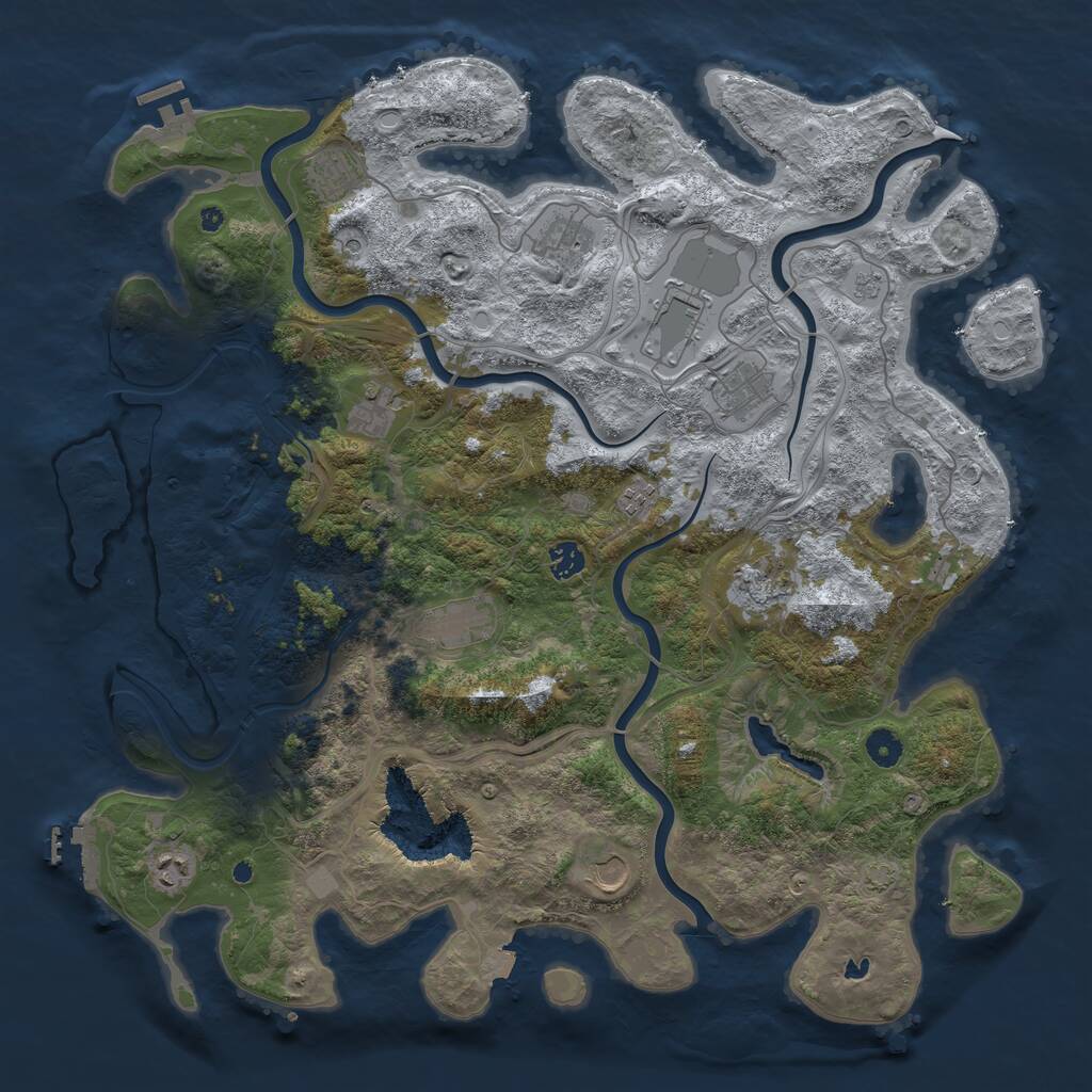Rust Map: Procedural Map, Size: 4500, Seed: 859760, 17 Monuments
