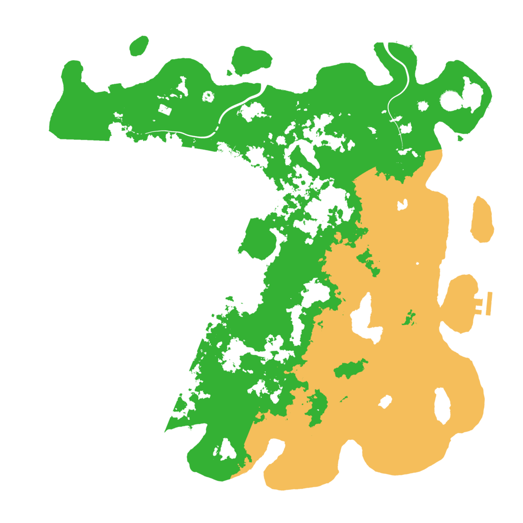 Biome Rust Map: Procedural Map, Size: 4500, Seed: 732600