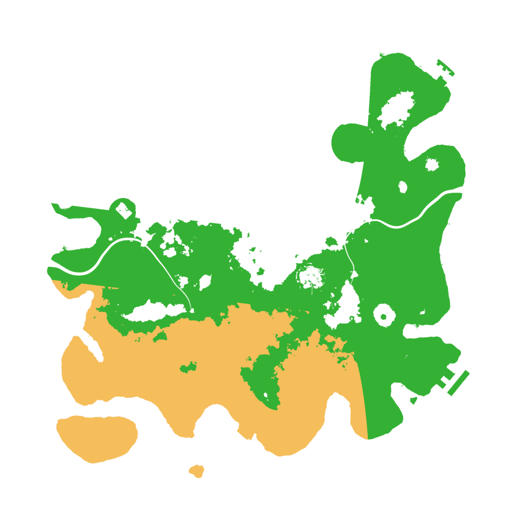 Biome Rust Map: Procedural Map, Size: 3500, Seed: 308858