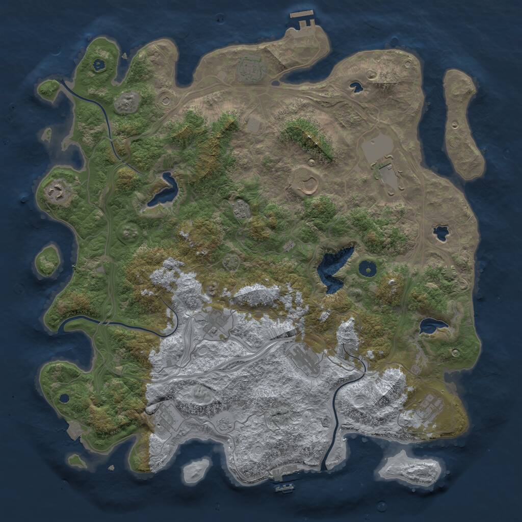 Rust Map: Procedural Map, Size: 4500, Seed: 52152635, 15 Monuments