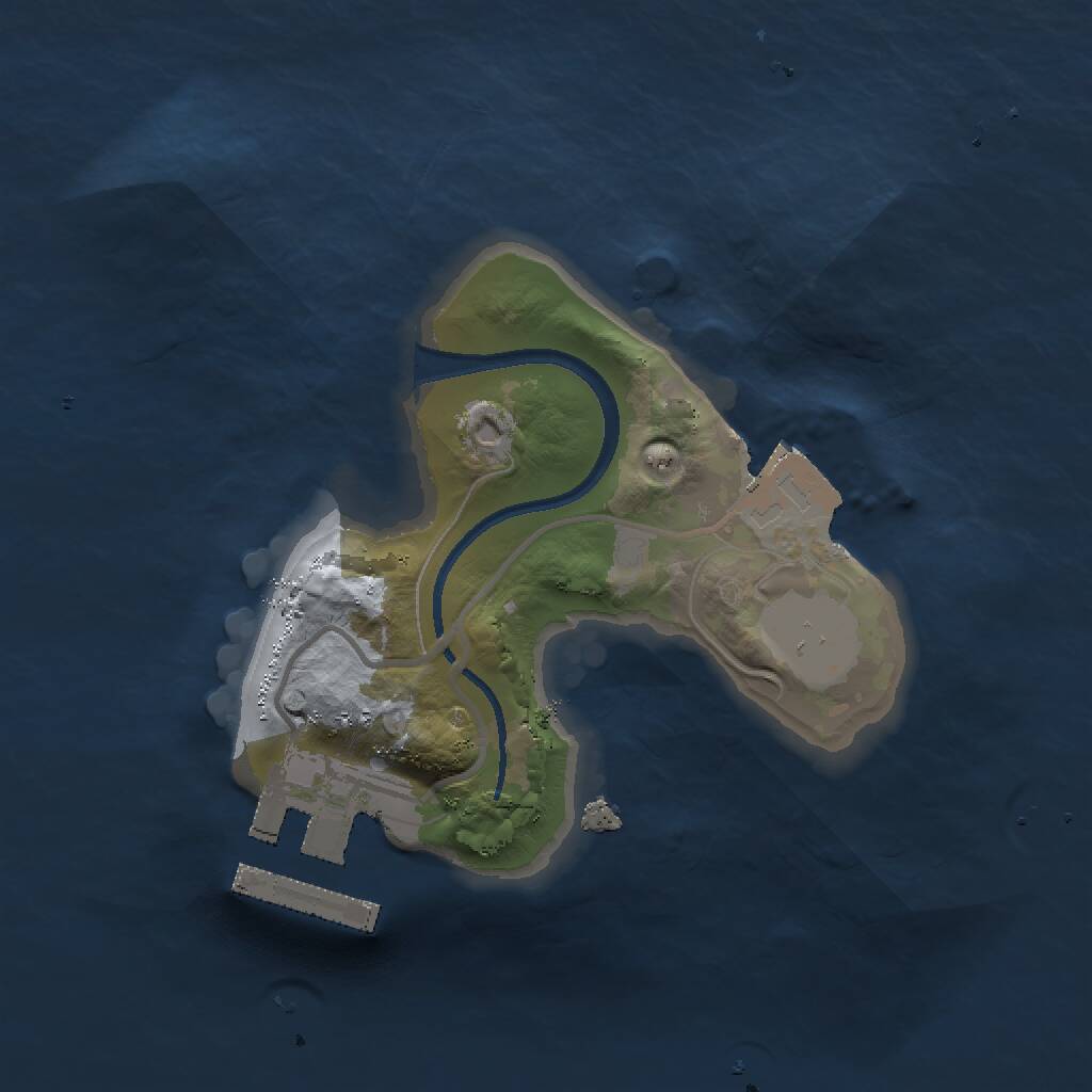 Rust Map: Procedural Map, Size: 1500, Seed: 512372, 2 Monuments