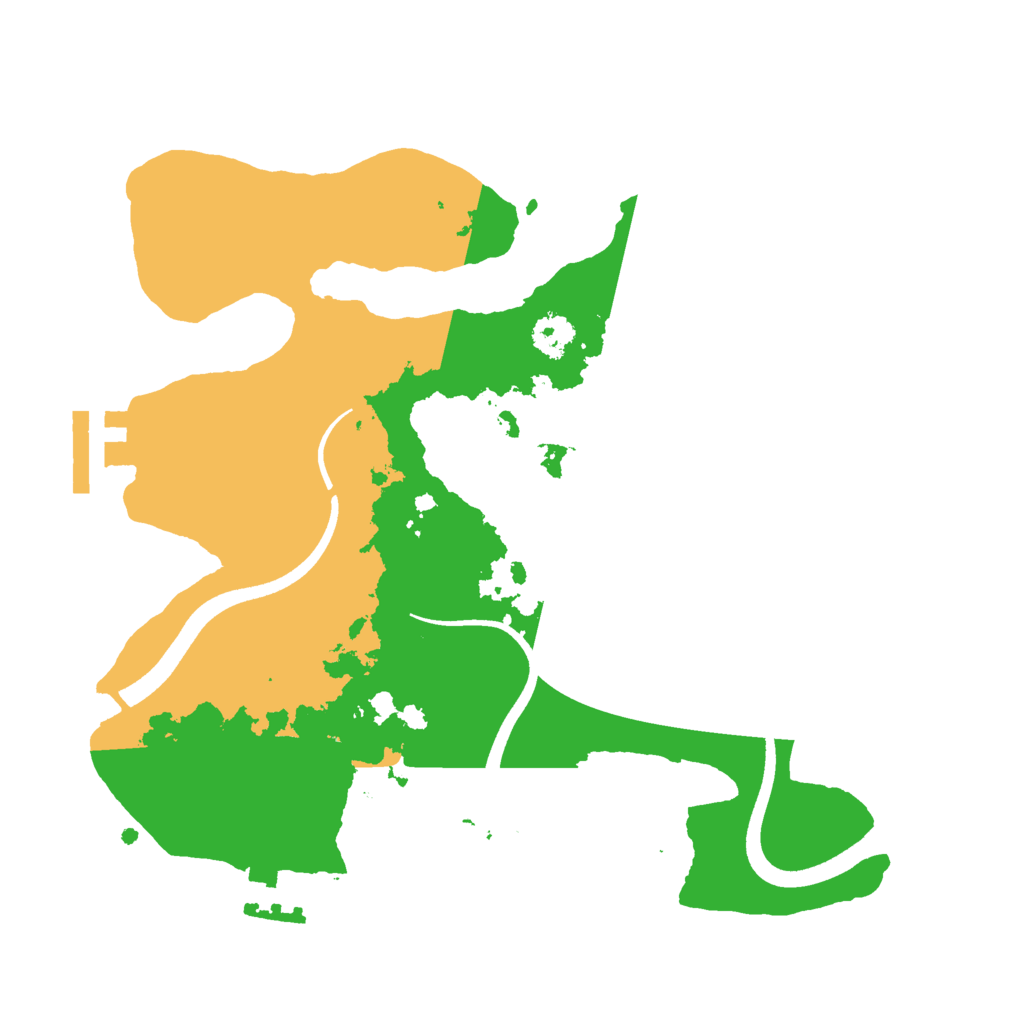Biome Rust Map: Procedural Map, Size: 2500, Seed: 1091906080