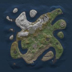 Thumbnail Rust Map: Procedural Map, Size: 3000, Seed: 651, 9 Monuments