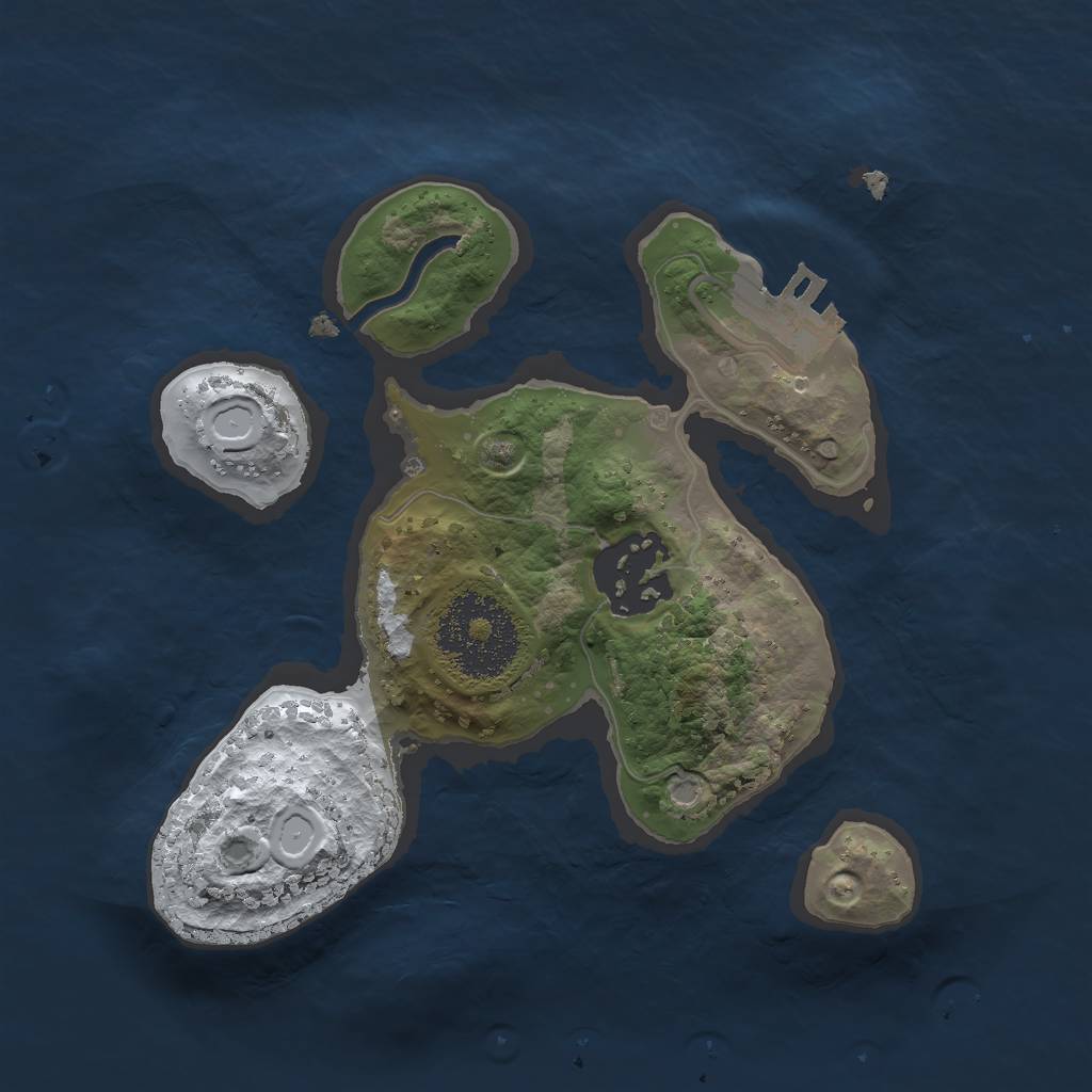 Rust Map: Procedural Map, Size: 2000, Seed: 752372, 7 Monuments